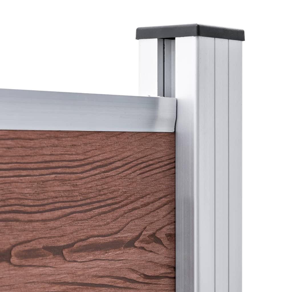 Gjerdepanelsett WPC 699x146 cm brun