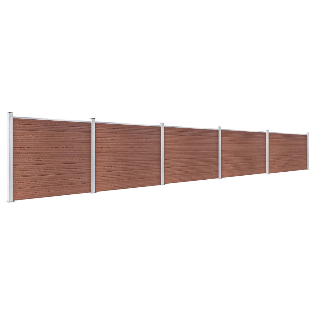 Gjerdepanelsett WPC 872x146 cm brun
