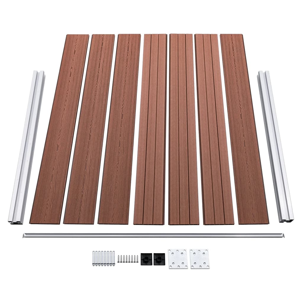 Gjerdepanelsett WPC 872x146 cm brun