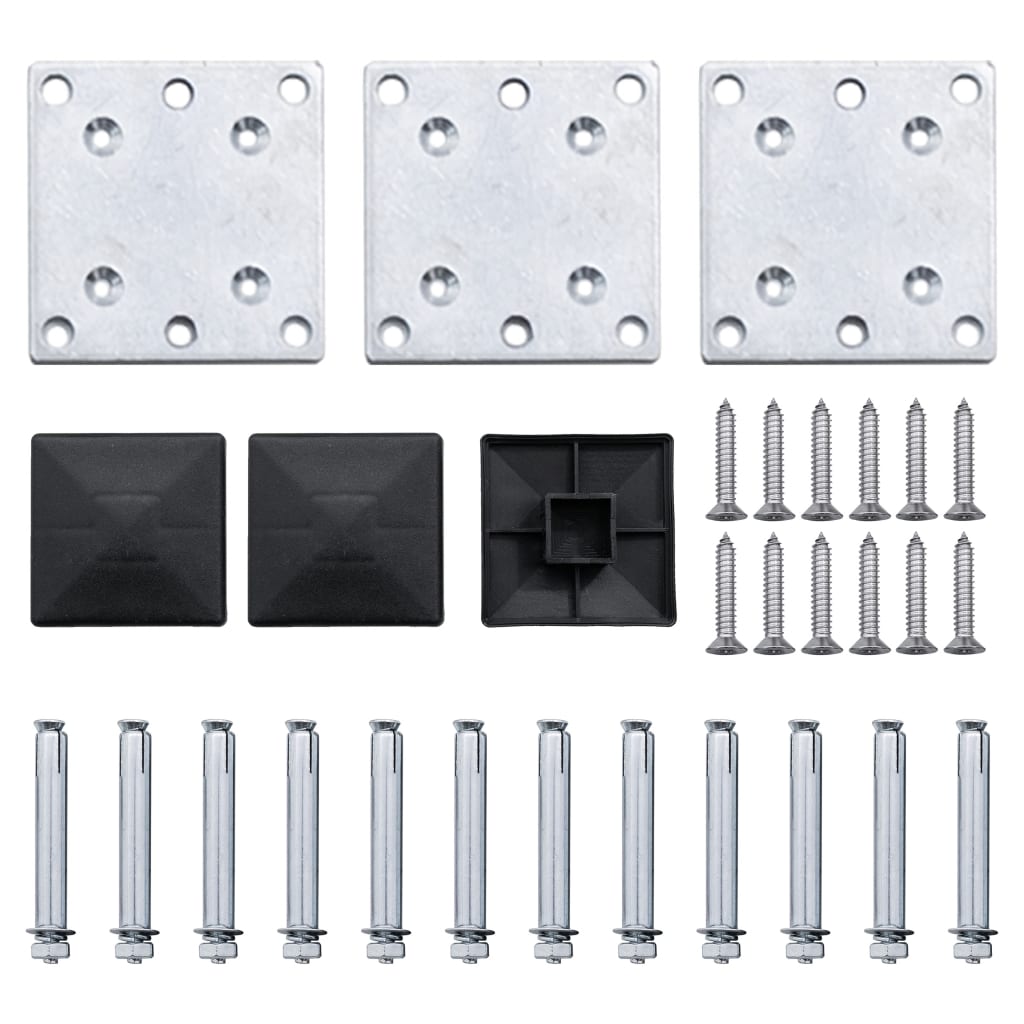 Gjerdepanelsett WPC 353x146 cm grå
