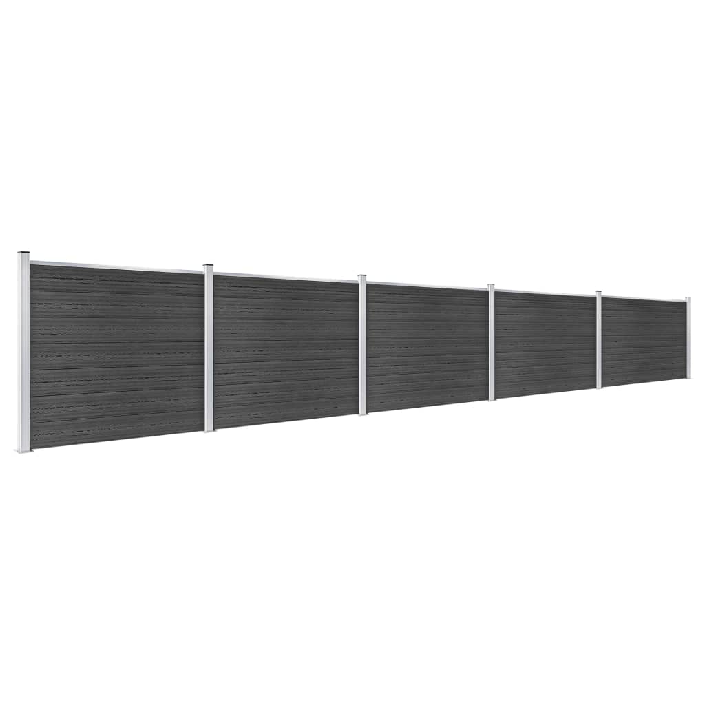 Gjerdepanelsett WPC 872x146 cm grå