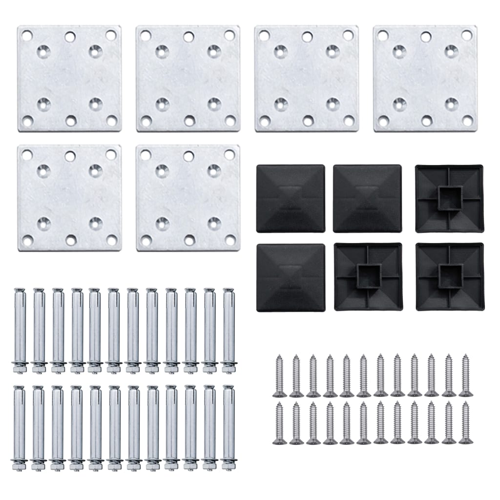 Gjerdepanelsett WPC 872x146 cm grå