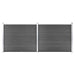 Gjerdepanelsett WPC 353x146 cm svart vidaXL