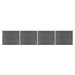 Gjerdepanelsett WPC 699x146 cm svart vidaXL