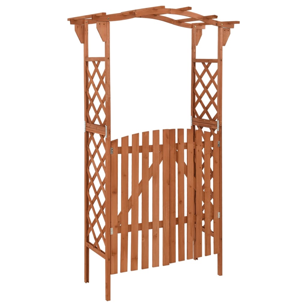 Pergola med port 116x40x204 cm heltre gran