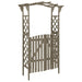 Pergola med port 116x40x204 cm heltre gran grå