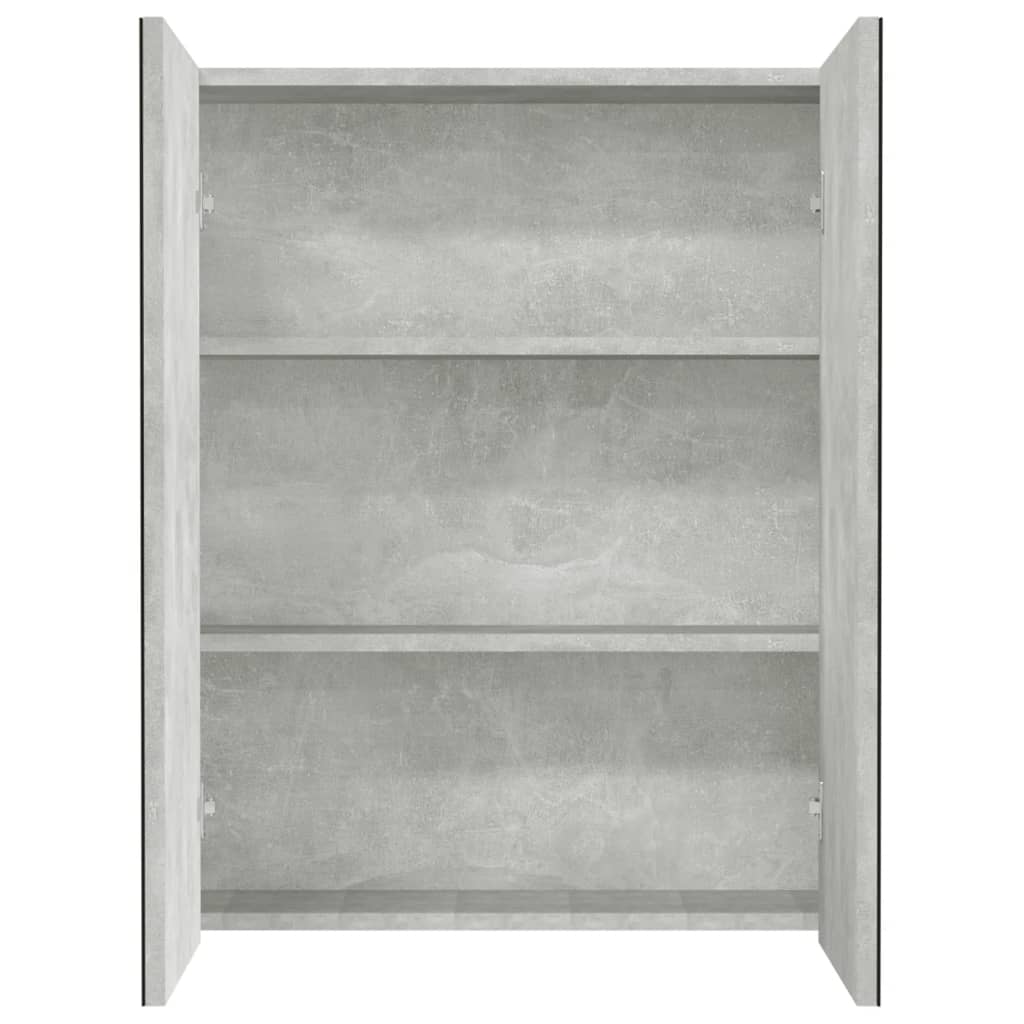 Speilskap til bad 60x15x75 cm MDF betonggrå