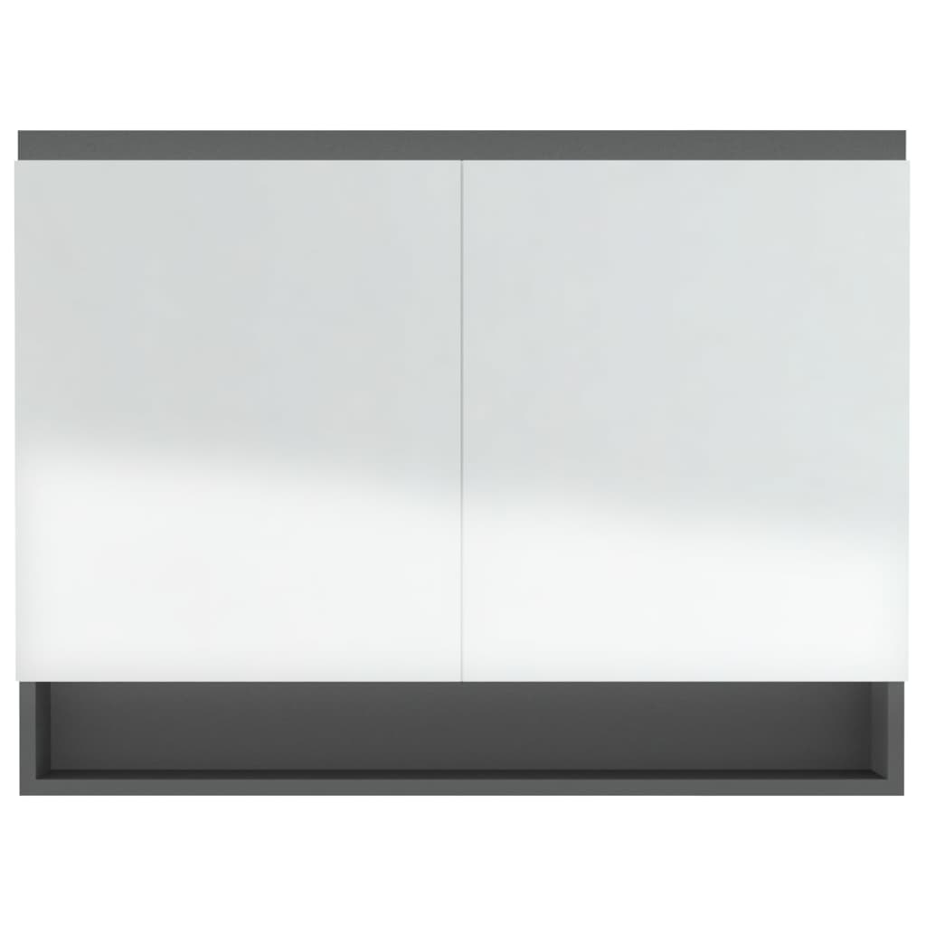 Speilskap til bad 80x15x60 cm MDF grå