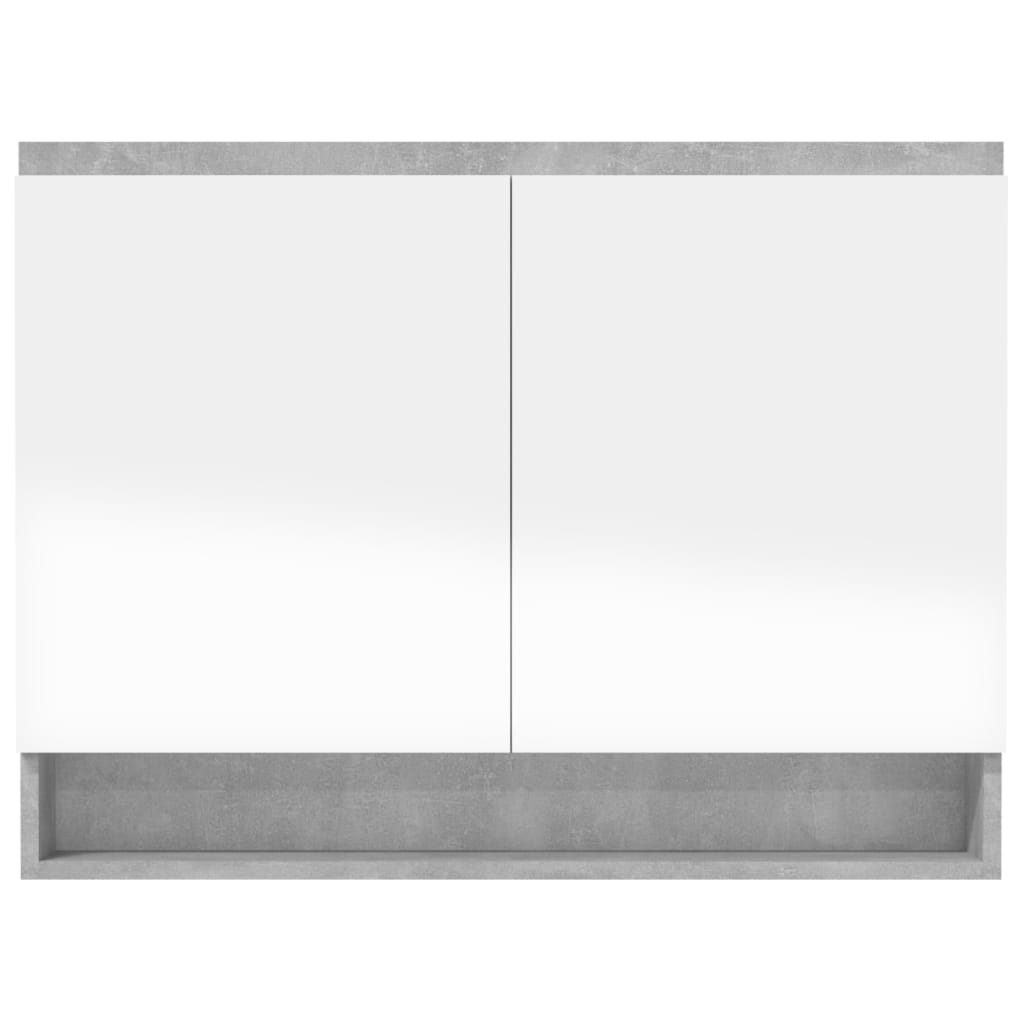 Speilskap til bad 80x15x60 cm MDF betonggrå