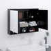 Speilskap til bad 80x15x60 cm MDF antrasitt