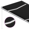 Manuell uttrekkbar markise med LED 300x250 cm antrasitt