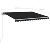 Manuell uttrekkbar markise med LED 300x250 cm antrasitt