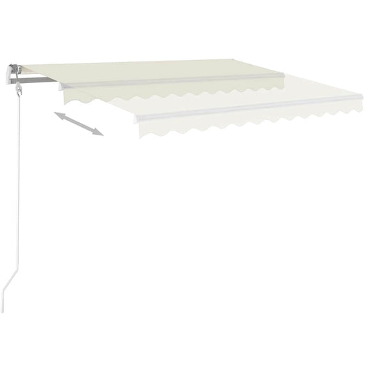 Automatisk uttrekkbar markise 300x250 cm kremhvit vidaXL
