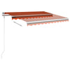 Automatisk uttrekkbar markise 300x250 cm oransje og brun