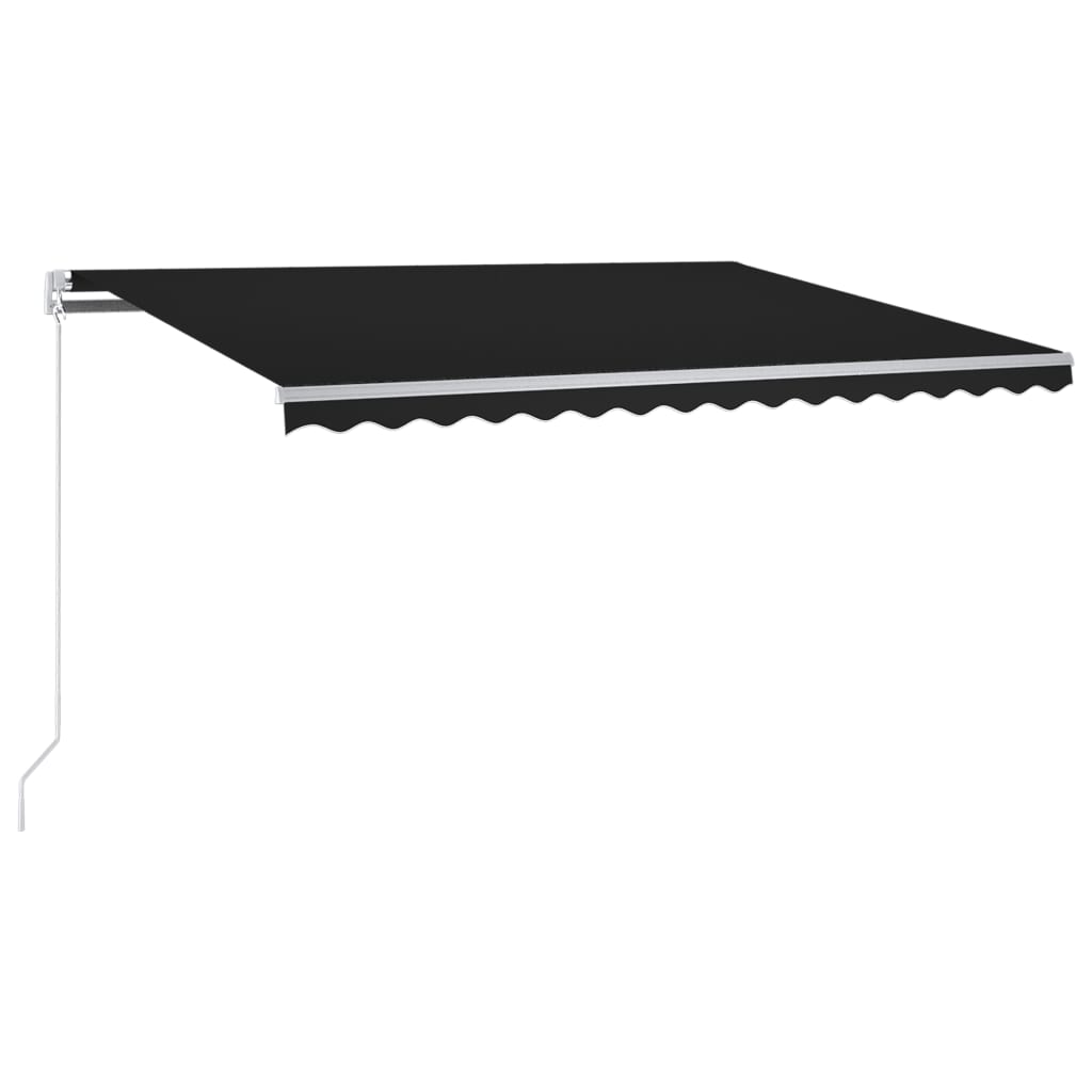 Automatisk markise med LED og vindsensor 300x250 cm antrasitt vidaXL