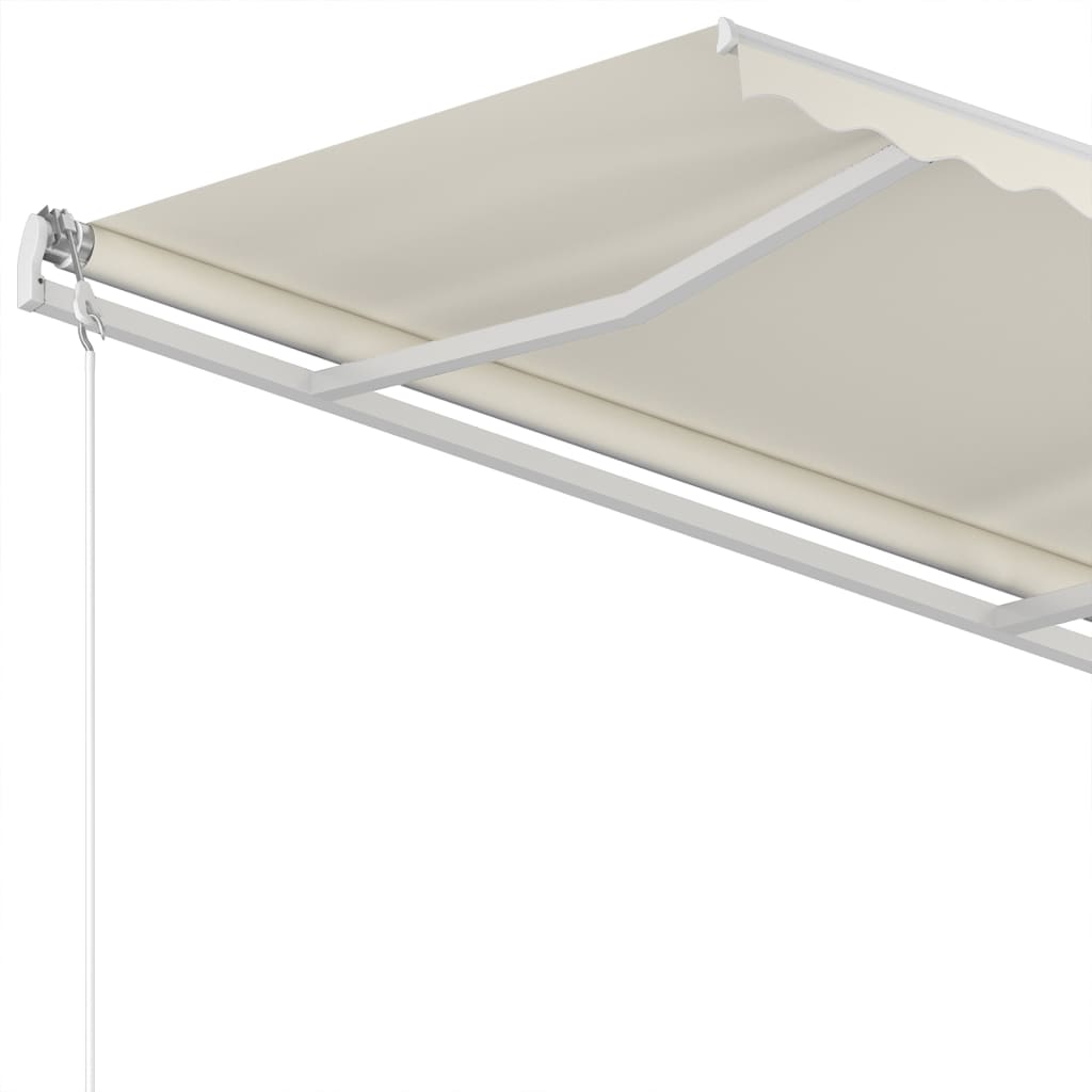 Manuell uttrekkbar markise 350x250 cm kremhvit vidaXL
