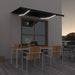 Manuell uttrekkbar markise med LED 350x250 cm antrasitt vidaXL