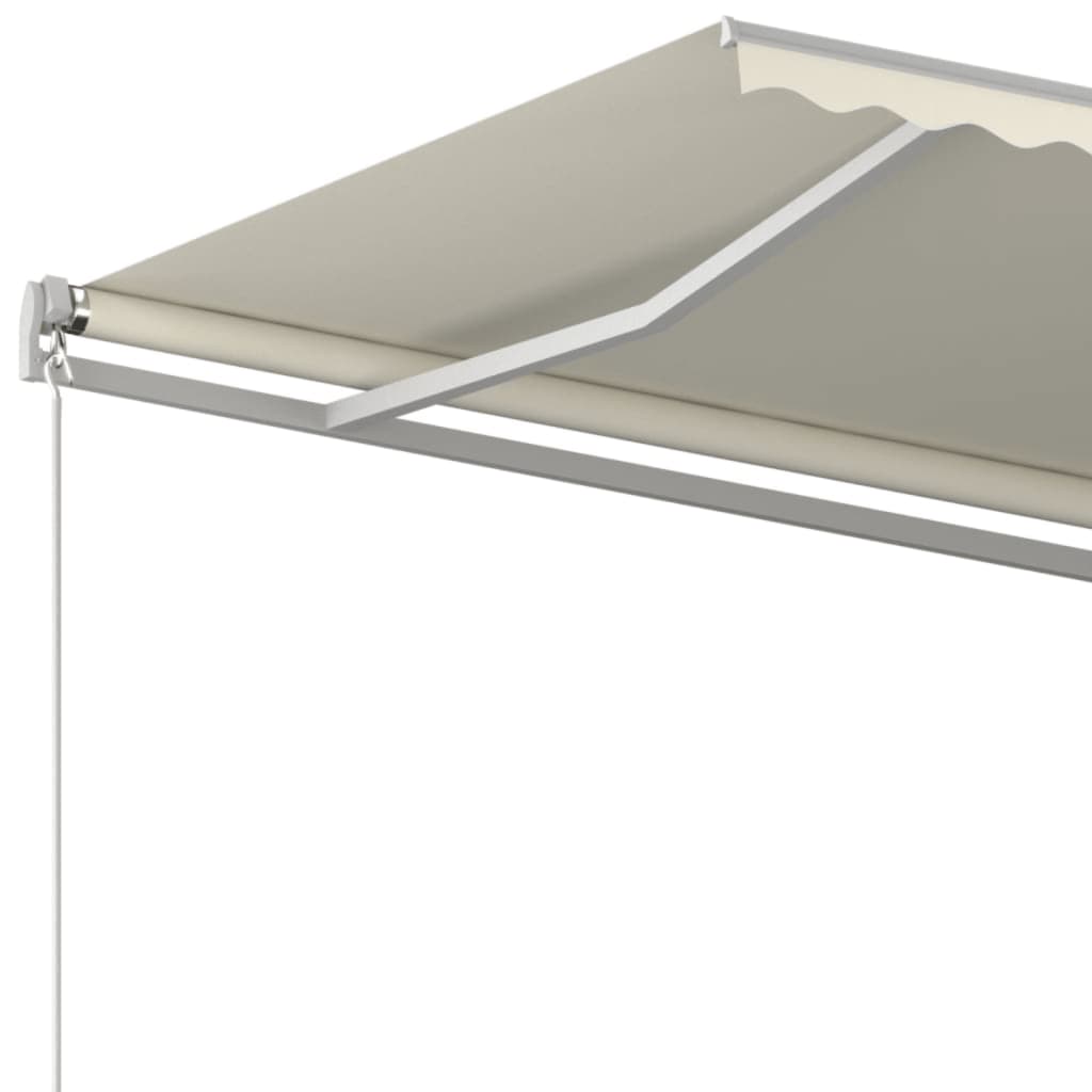 Manuell uttrekkbar markise 450x300 cm kremhvit vidaXL