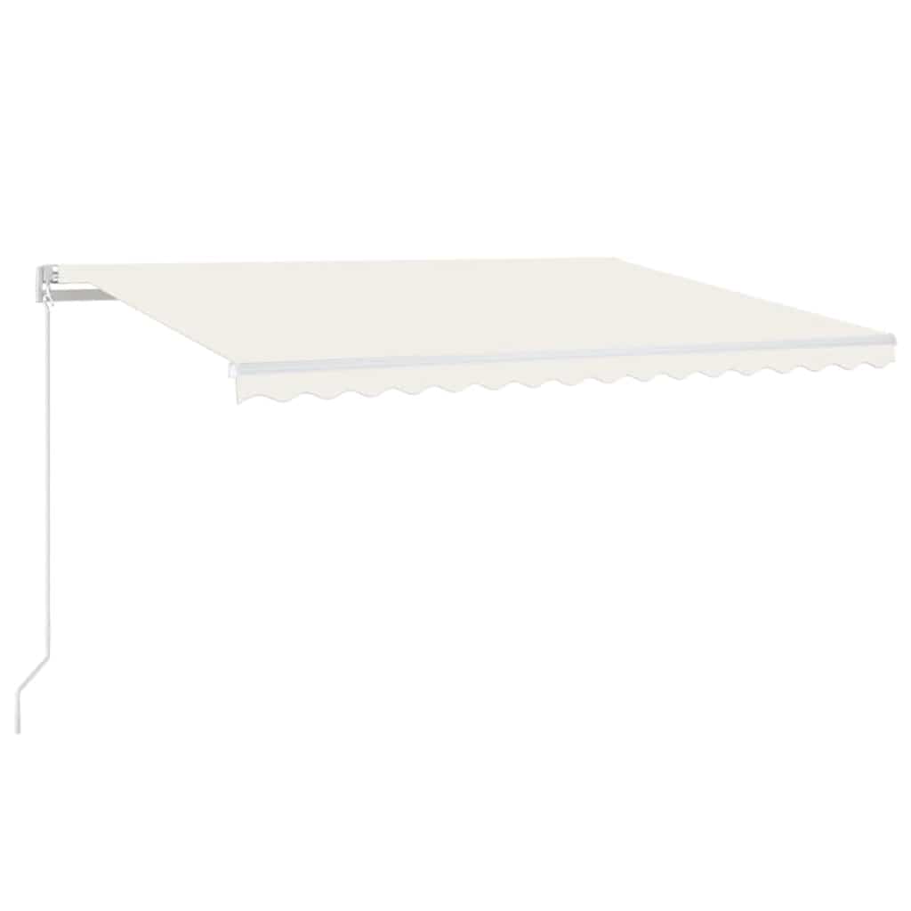 Automatisk uttrekkbar markise 450x300 cm kremhvit vidaXL