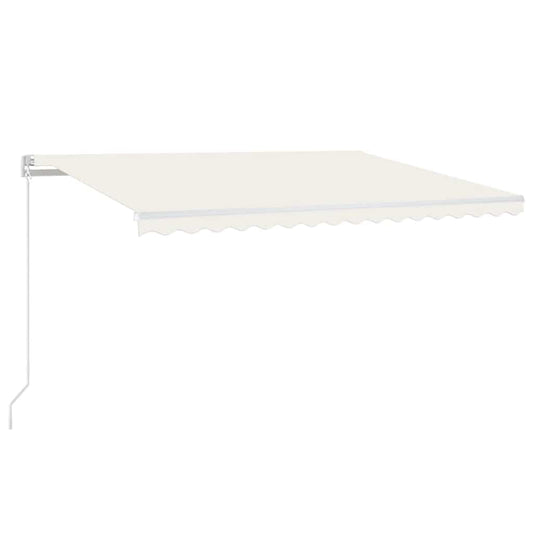 Automatisk uttrekkbar markise 450x300 cm kremhvit vidaXL