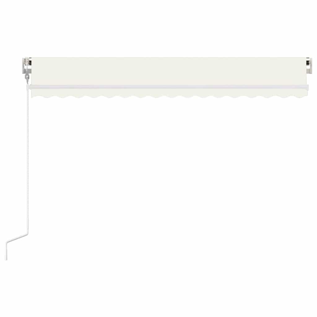 Automatisk uttrekkbar markise 450x300 cm kremhvit vidaXL