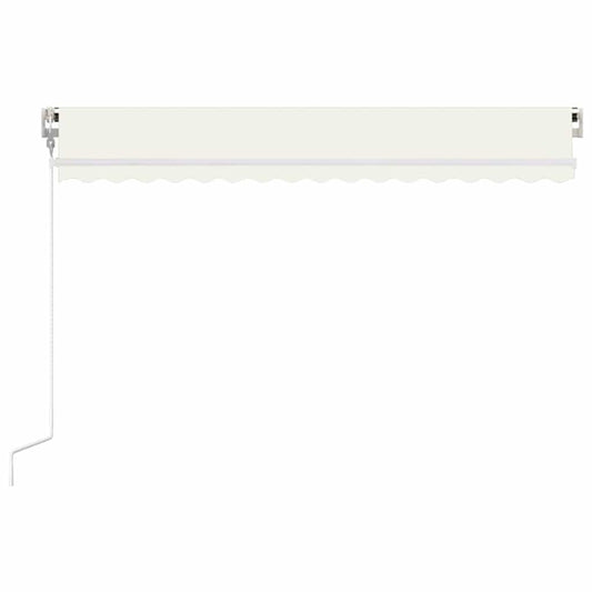 Automatisk uttrekkbar markise 450x300 cm kremhvit vidaXL