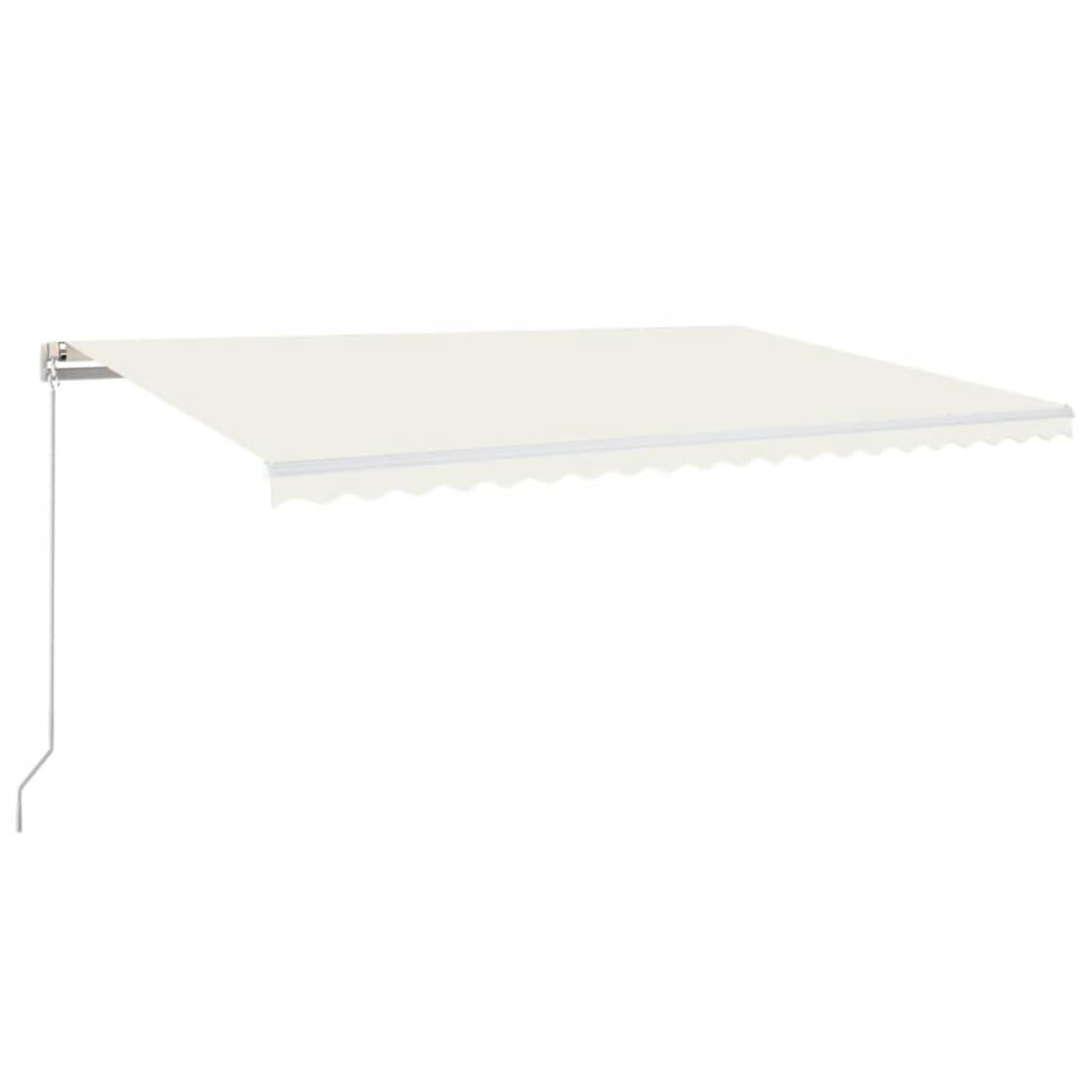 Manuell uttrekkbar markise 500x300 cm kremhvit