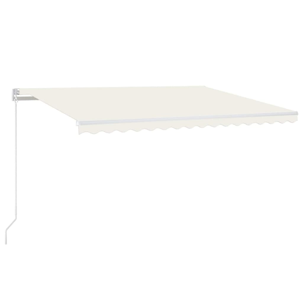 Manuell uttrekkbar markise 400x350 cm kremhvit vidaXL