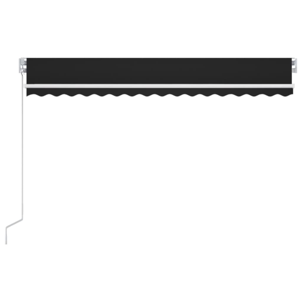 Manuell uttrekkbar markise 400x350 cm antrasitt vidaXL
