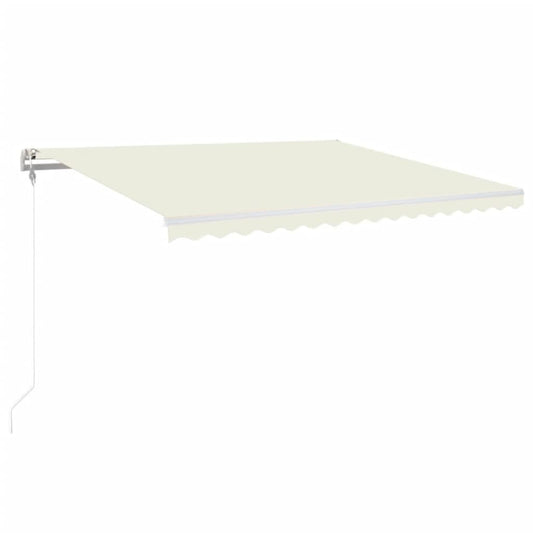 Automatisk uttrekkbar markise 400x350 cm kremhvit vidaXL