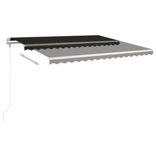 Automatisk uttrekkbar markise 400x350 cm antrasitt vidaXL
