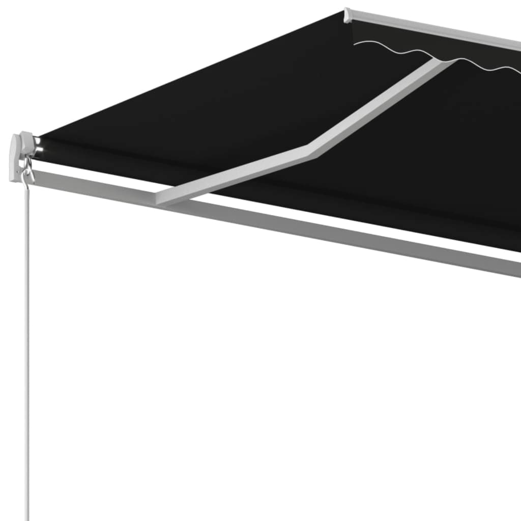 Manuell uttrekkbar markise 450x350 cm antrasitt vidaXL