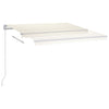 Manuell uttrekkbar markise med LED 450x350 cm kremhvit