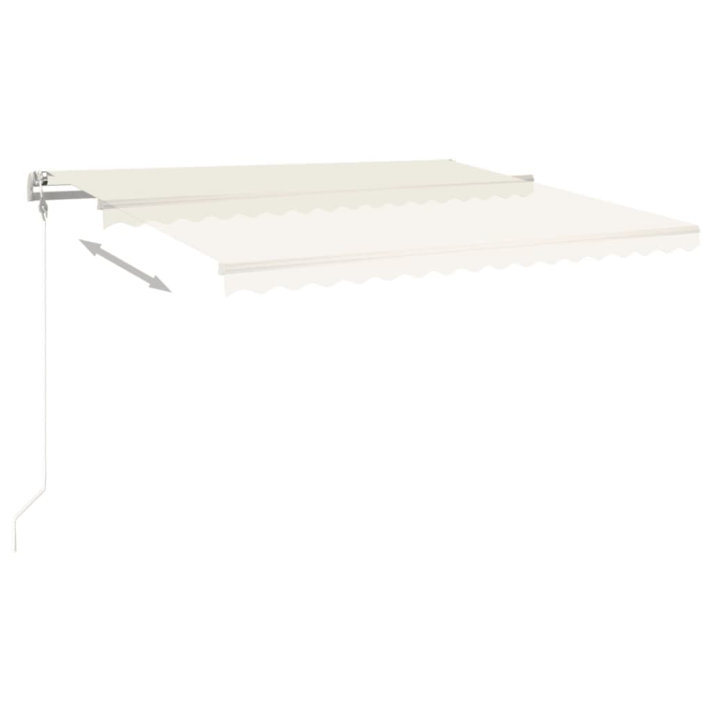 Automatisk uttrekkbar markise 450x350 cm kremhvit vidaXL