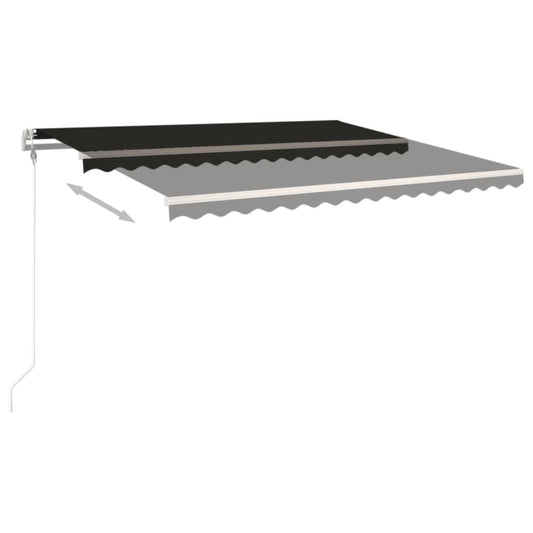 Automatisk uttrekkbar markise 450x350 cm antrasitt vidaXL
