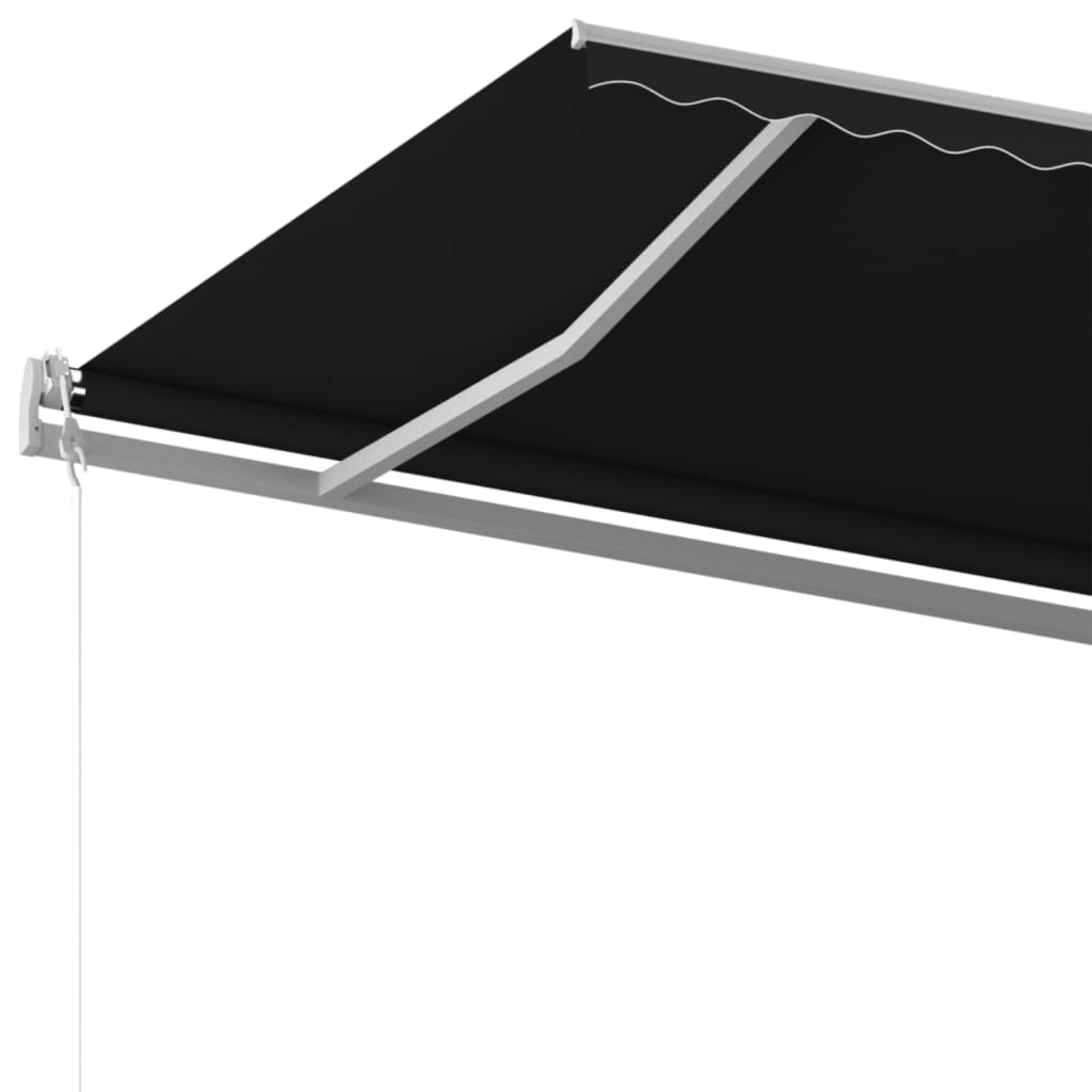 Manuell uttrekkbar markise 500x350 cm antrasitt vidaXL