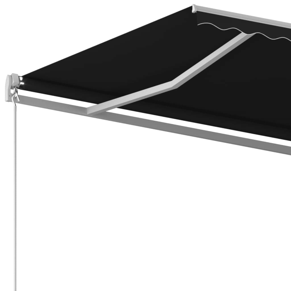 Manuell uttrekkbar markise 600x350 cm antrasitt vidaXL