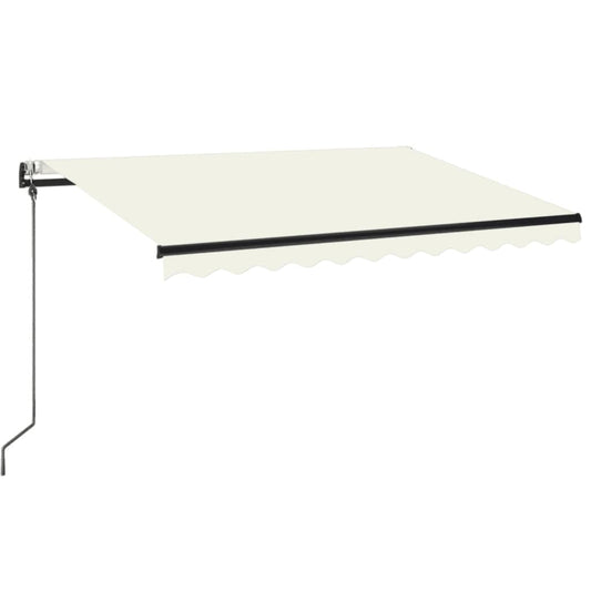 Automatisk uttrekkbar markise 350x250 cm kremhvit vidaXL