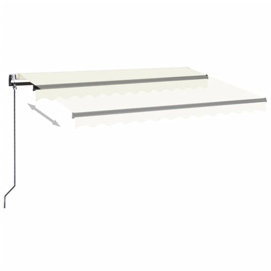 Automatisk uttrekkbar markise 350x250 cm kremhvit vidaXL
