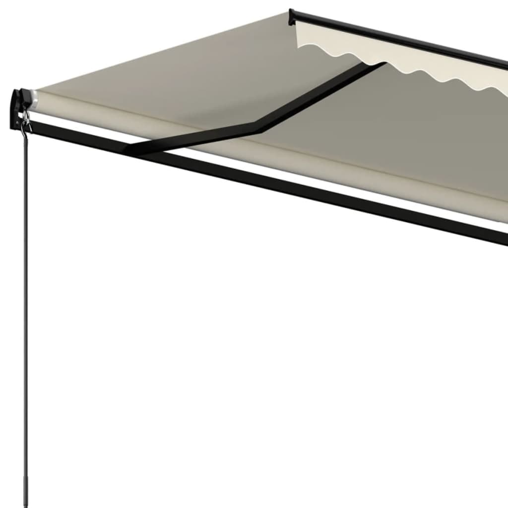Automatisk uttrekkbar markise 350x250 cm kremhvit vidaXL