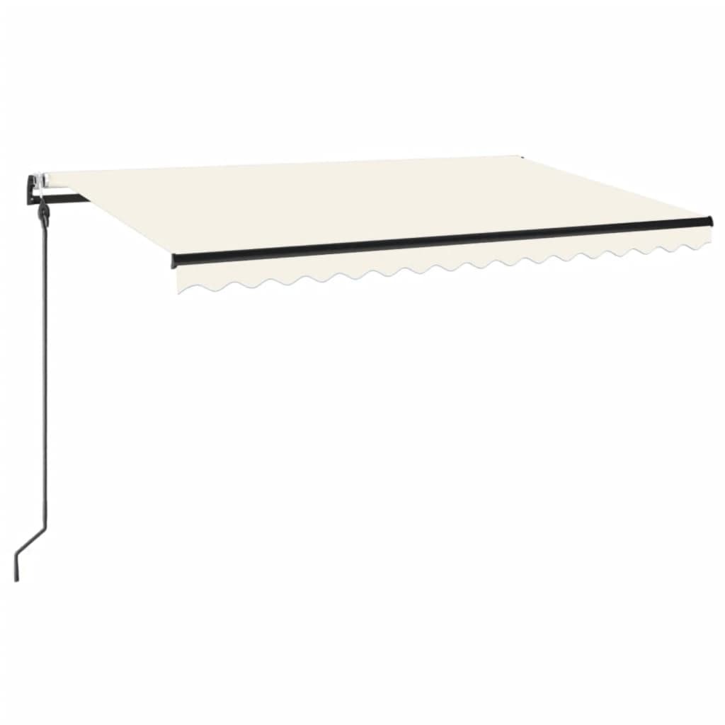 Automatisk uttrekkbar markise 450x300 cm kremhvit vidaXL