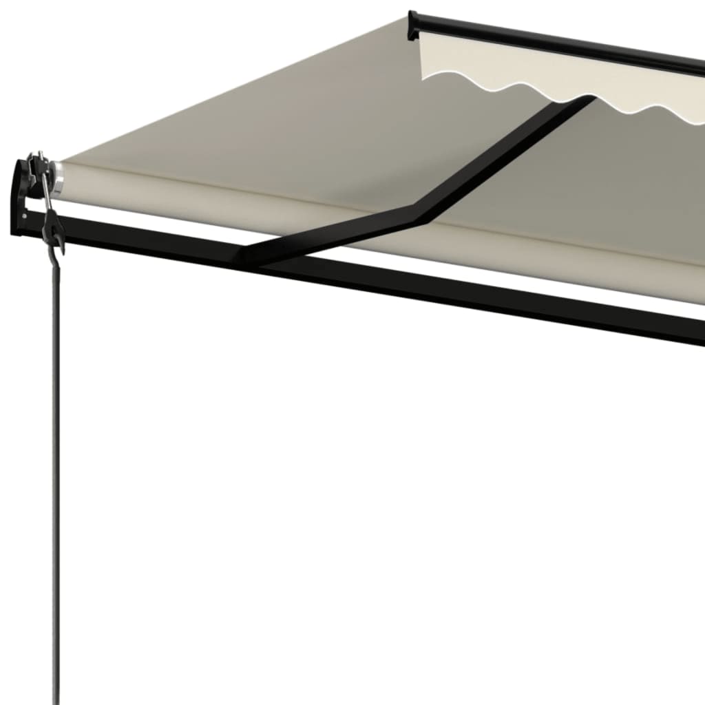 Automatisk uttrekkbar markise 450x300 cm kremhvit vidaXL