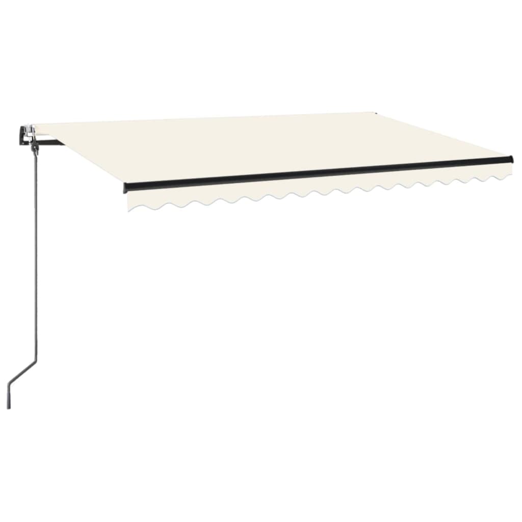 Automatisk uttrekkbar markise 400x350 cm kremhvit vidaXL
