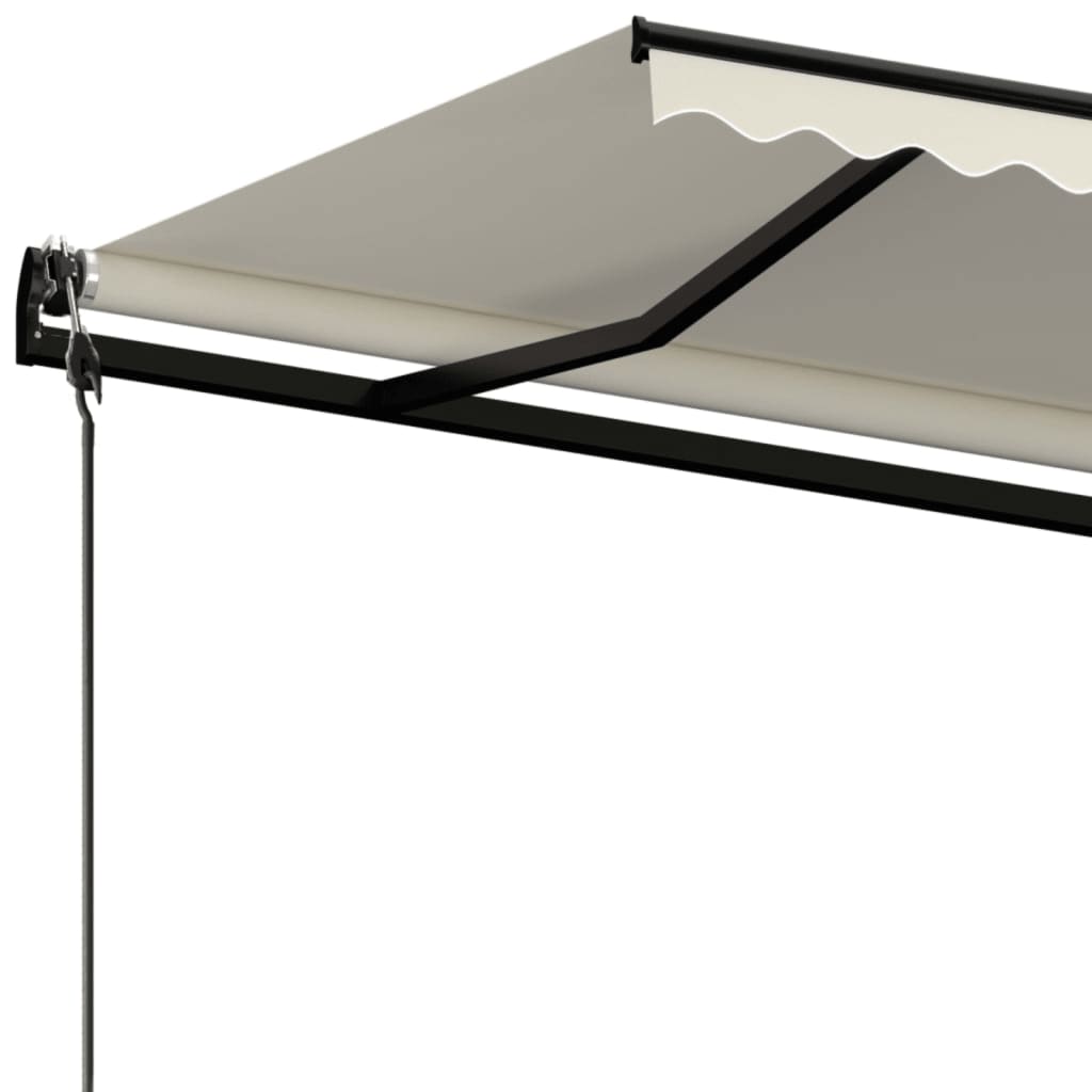 Automatisk uttrekkbar markise 400x350 cm kremhvit vidaXL