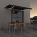 Manuell uttrekkbar markise med LED 450x350 cm antrasitt vidaXL
