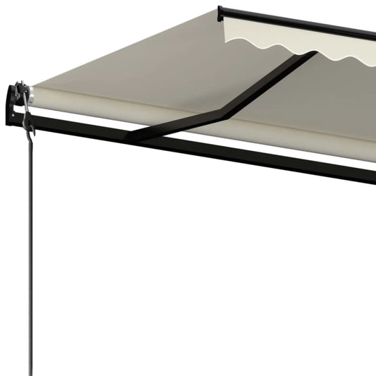 Automatisk uttrekkbar markise 450x350 cm kremhvit vidaXL
