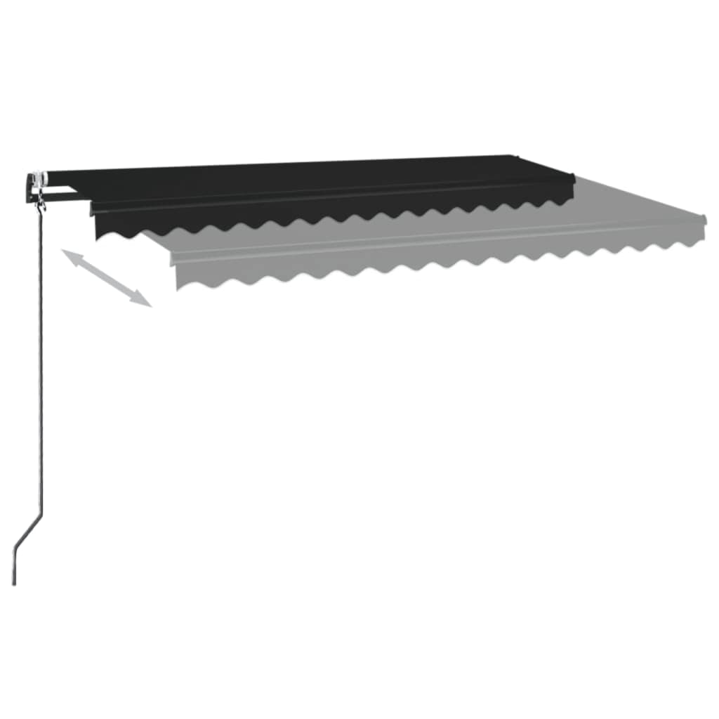 Automatisk uttrekkbar markise 450x350 cm antrasitt vidaXL