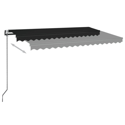 Automatisk uttrekkbar markise 450x350 cm antrasitt vidaXL