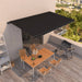 Manuell uttrekkbar markise 500x350 cm antrasitt vidaXL