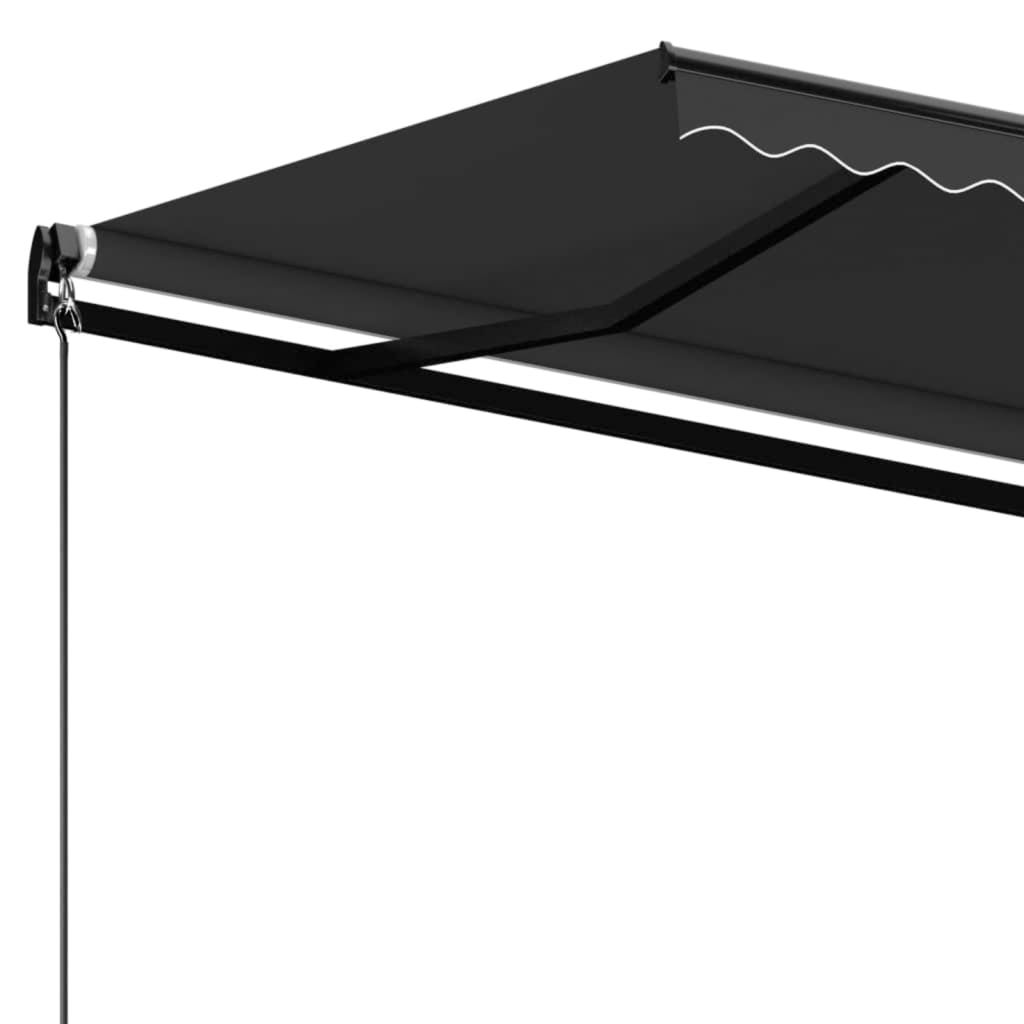 Manuell uttrekkbar markise 600x350 cm antrasitt vidaXL